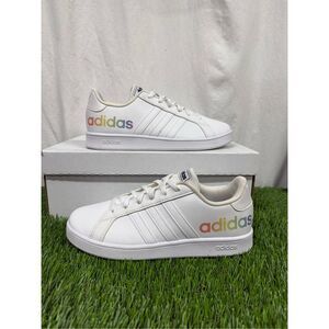 Adidas Grand Court Pride White‎ Rainbow Men’s size 6.5 women’s size 8